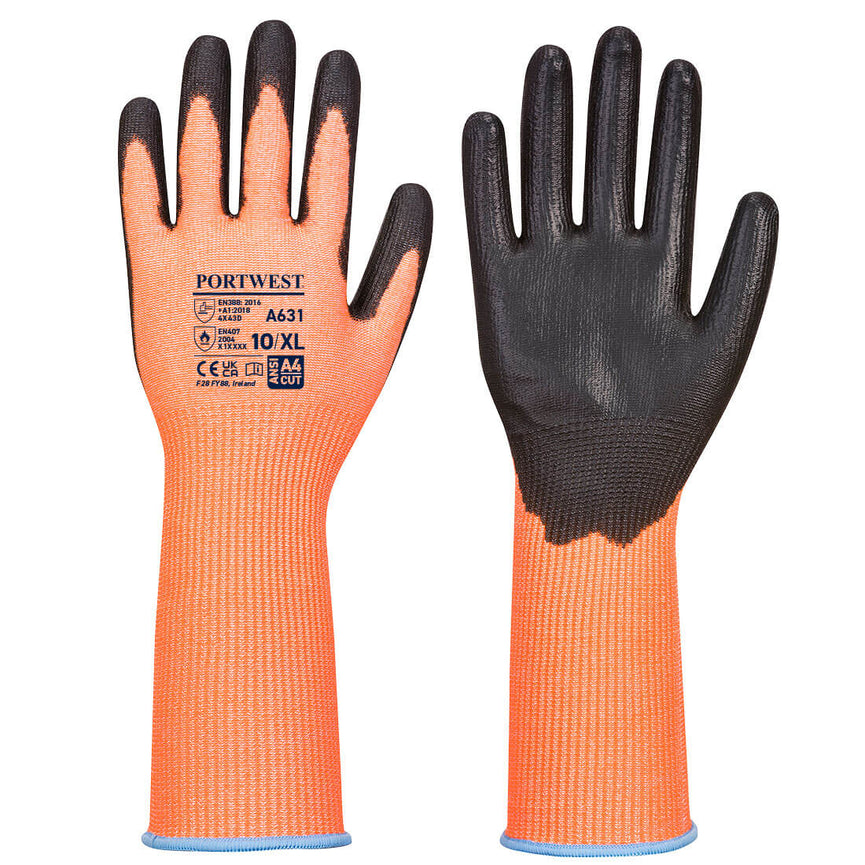 Guante Portwest Vis-Tex Cut con manguito largo