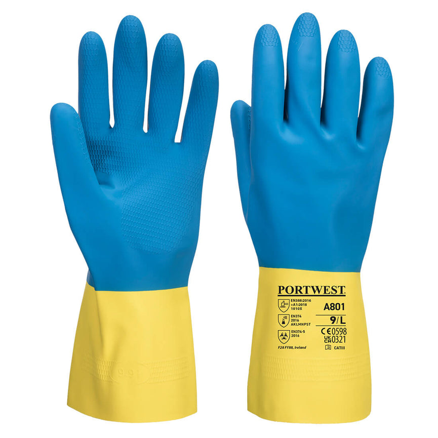 Guante Portwest de látex de doble capa