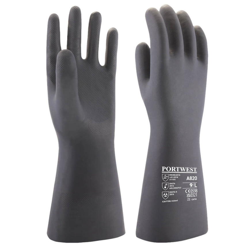 Guante Portwest químico de Neopreno