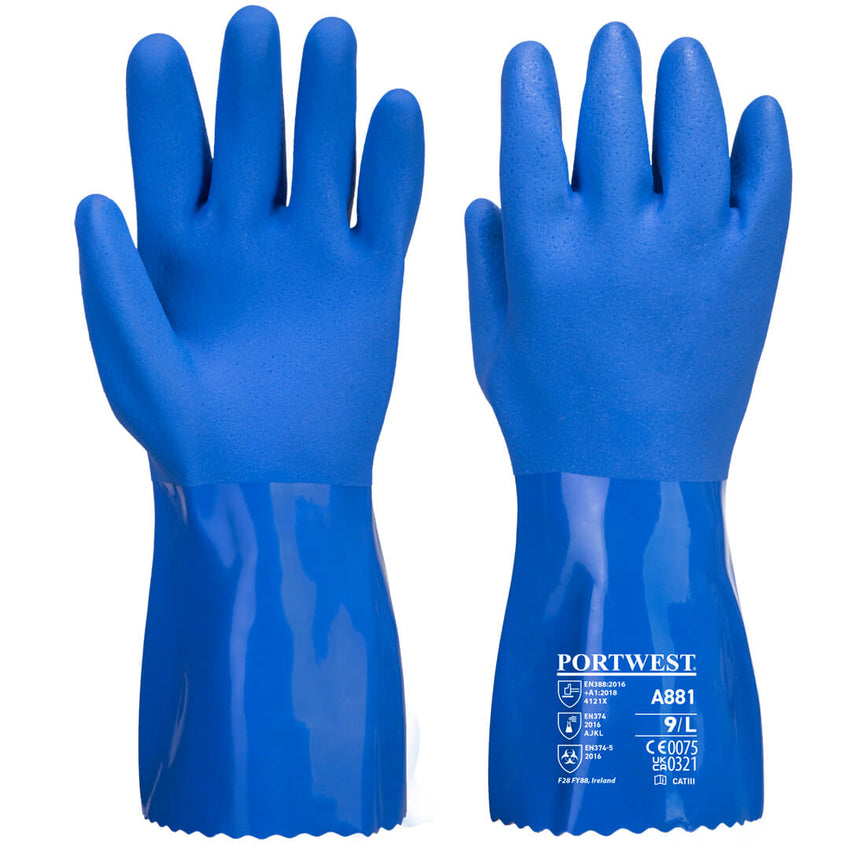 Guante Portwest químico de PVC Marine Ultra