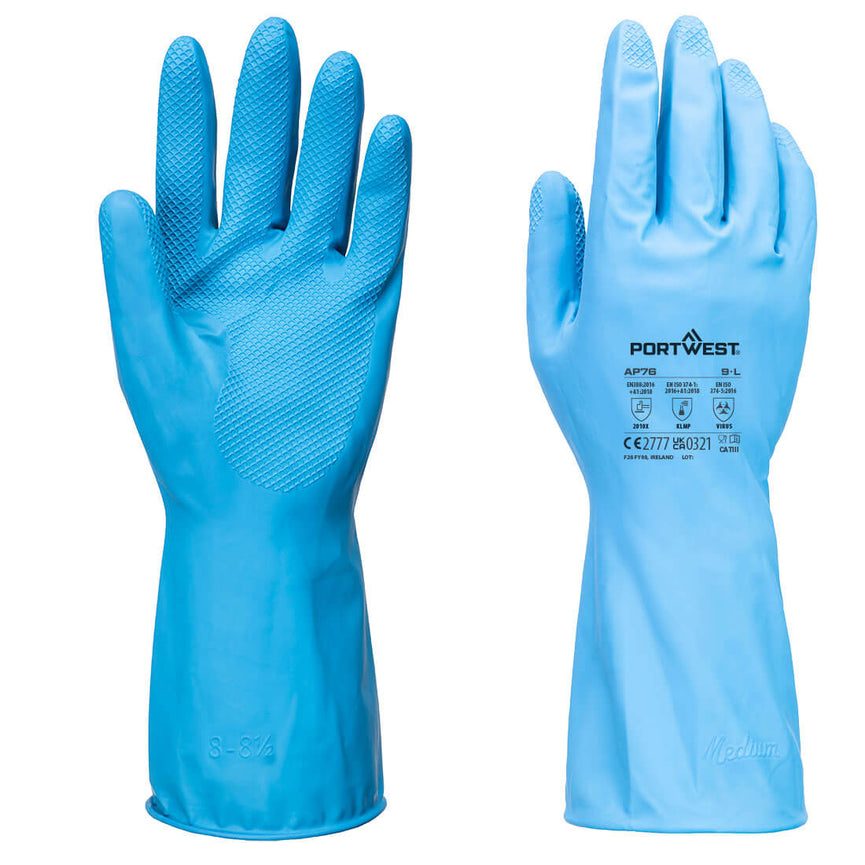 Guante Portwest ligero de látex FD Chemical B (pack12)