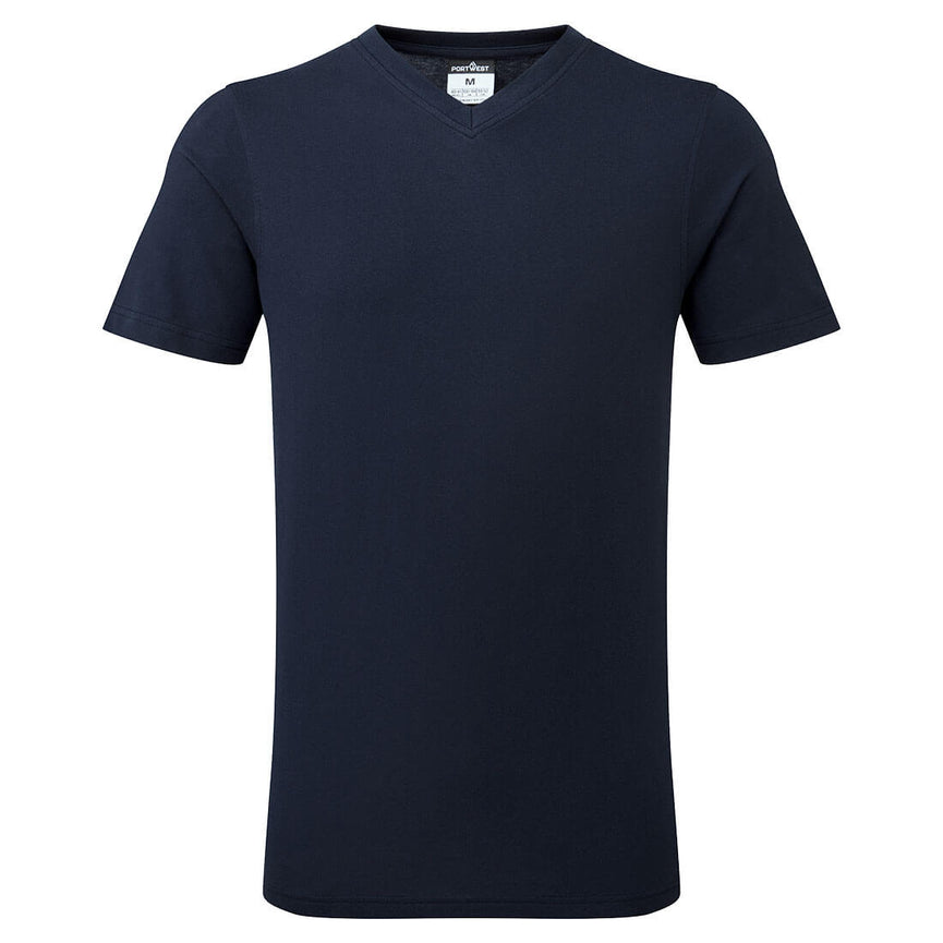 Camiseta Portwest de algodón con cuello en V