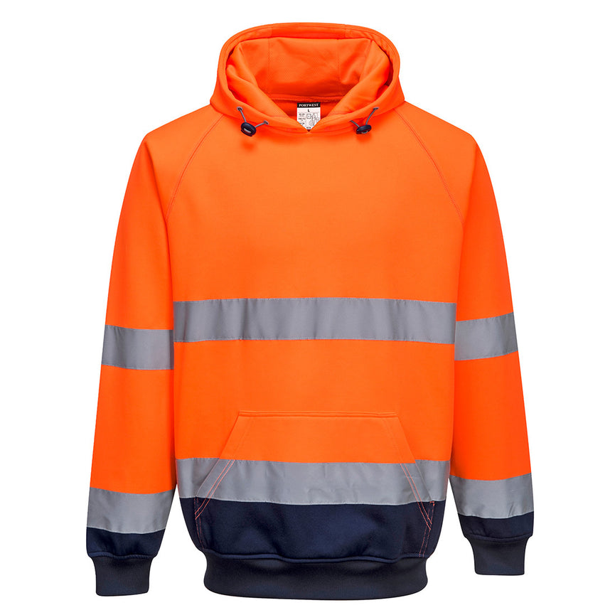 Sudadera bicolor con capucha