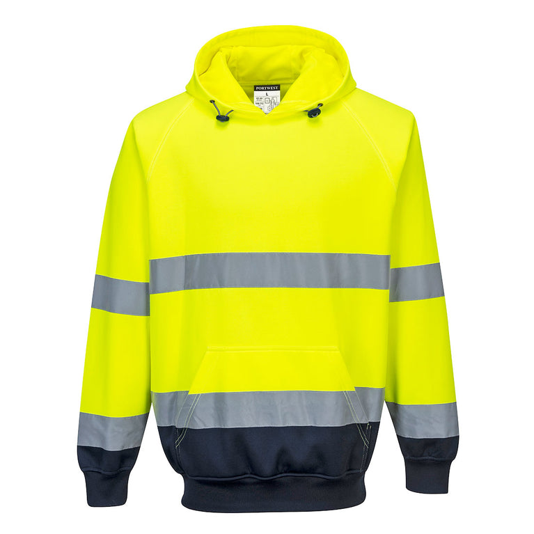 Sudadera bicolor con capucha