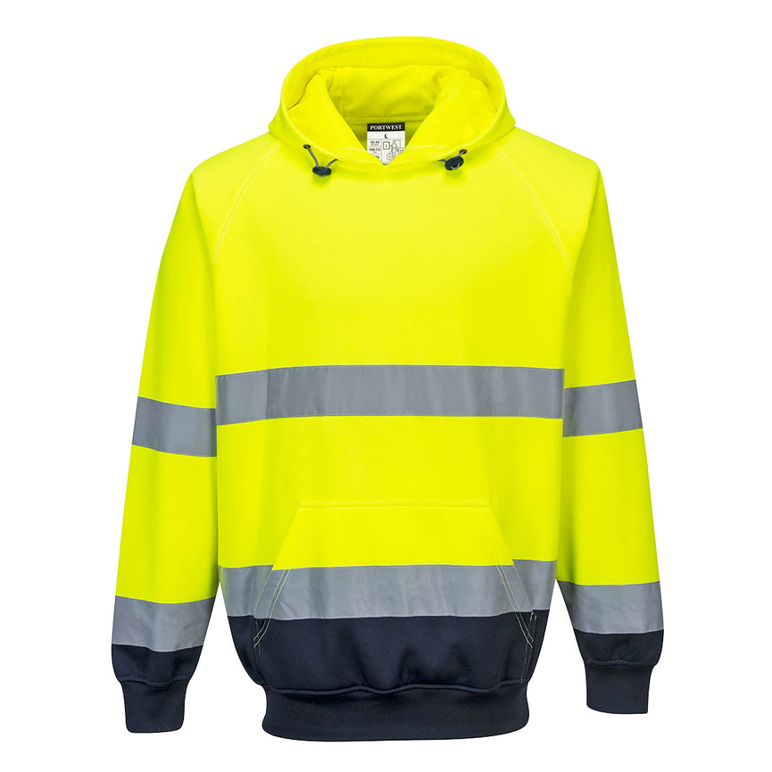 Sudadera bicolor con capucha