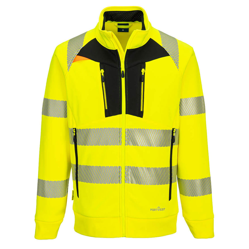 Sudadera Portwest con cremallera DX4 Hi-Vis Funnel Neck Zipped