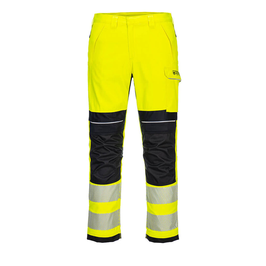 Pantalones de trabajo de alta visibilidad PW3 resistentes a la llama