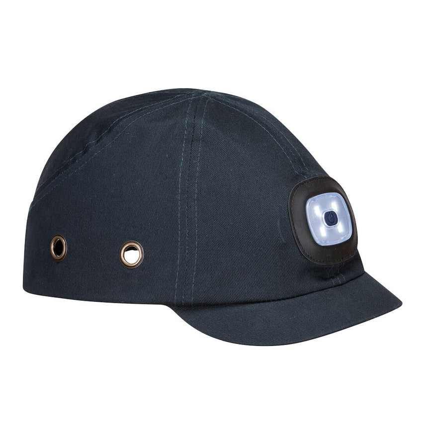 Gorra Portwest anti-golpes con LED recargable por USB