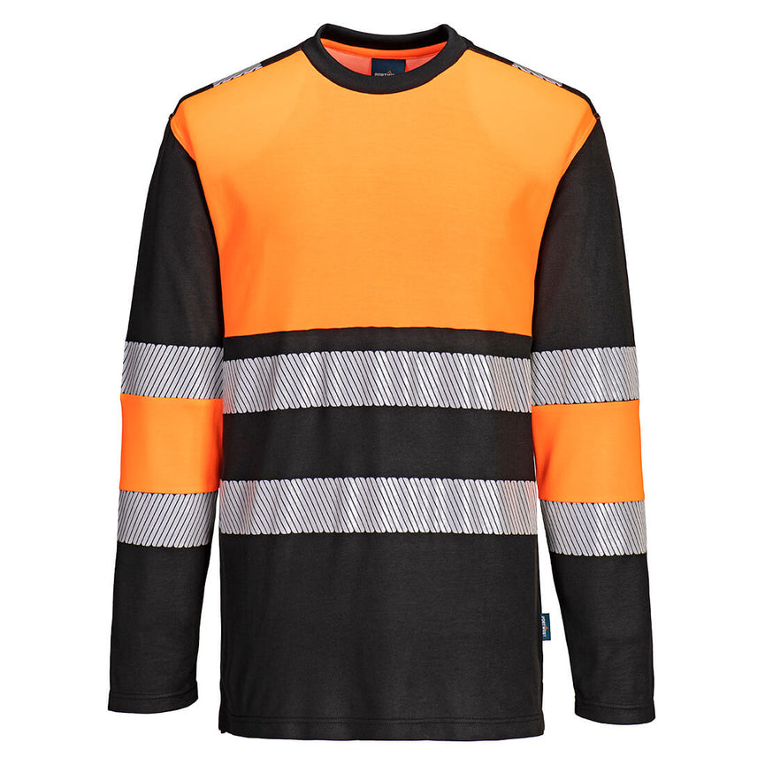 Camiseta Portwest de manga larga PW3 de alta visibilidad