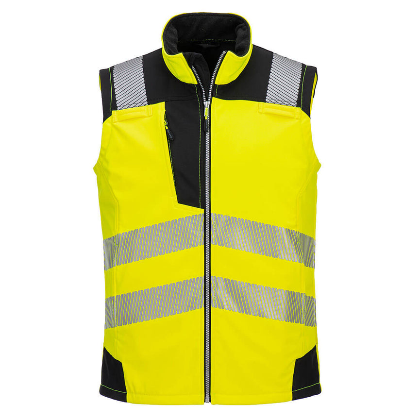 Chaleco softshell de alta visibilidad (3 capas)