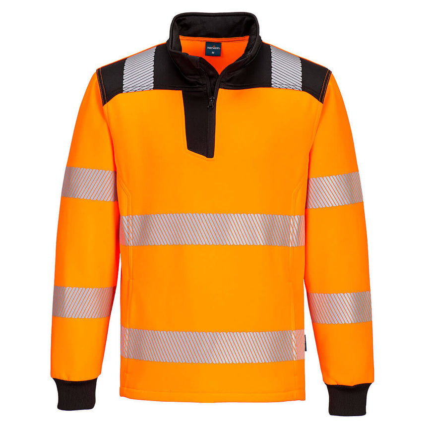 Sudadera Portwest de alta visibilidad PW3 con cremallera 1/4