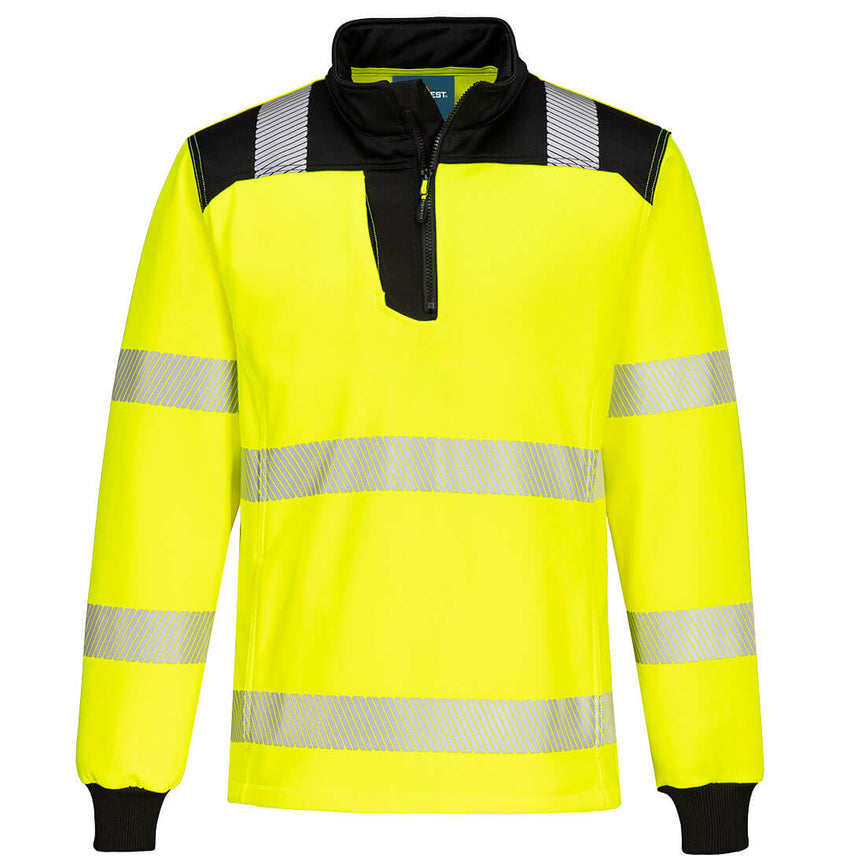 Sudadera Portwest de alta visibilidad PW3 con cremallera 1/4