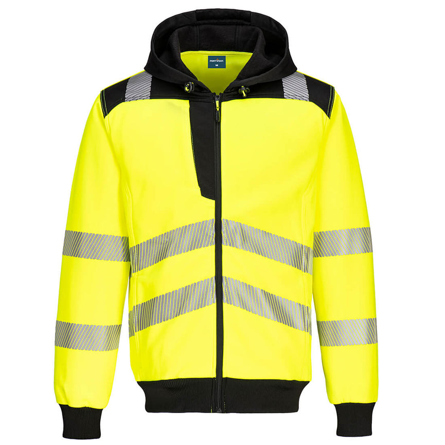 Sudadera Portwest de alta visibilidad con capucha cremallera PW3