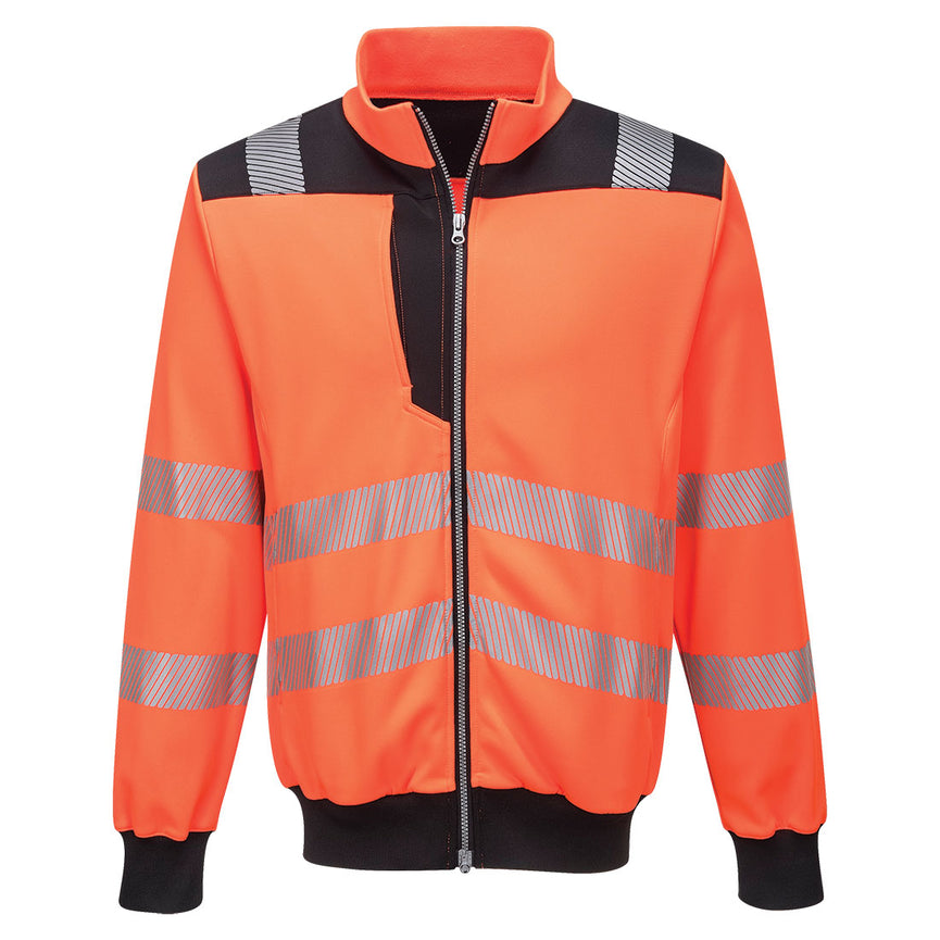 Sudadera Portwest de alta visibilidad con cremallera PW3