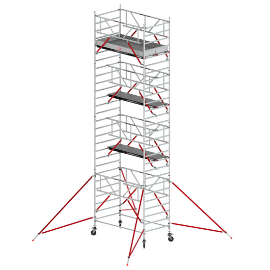 RS TOWER 52 S 135x245 - Altura de trabajo 9,2 m: Torre profesional RS TOWER 52 S de 135x245 cm, ideal para trabajos a 9,2 metros, excelente estabilidad.