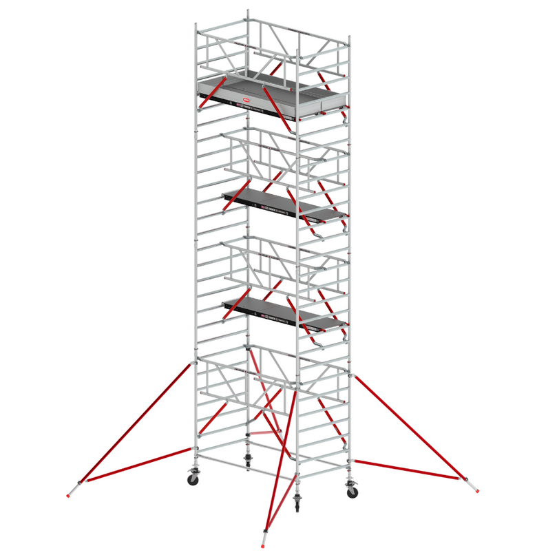 RS TOWER 52 S 135x245 - Altura de trabajo 9,2 m: Torre profesional RS TOWER 52 S de 135x245 cm, ideal para trabajos a 9,2 metros, excelente estabilidad.