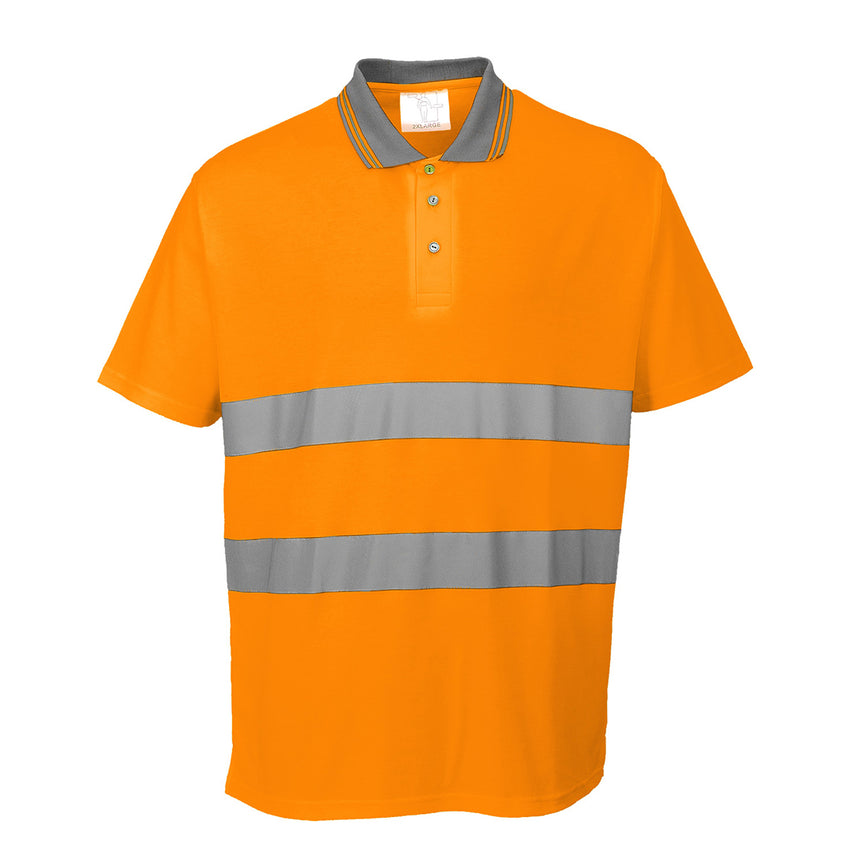 Polo de alta visibilidad Cotton Comfort de manga corta