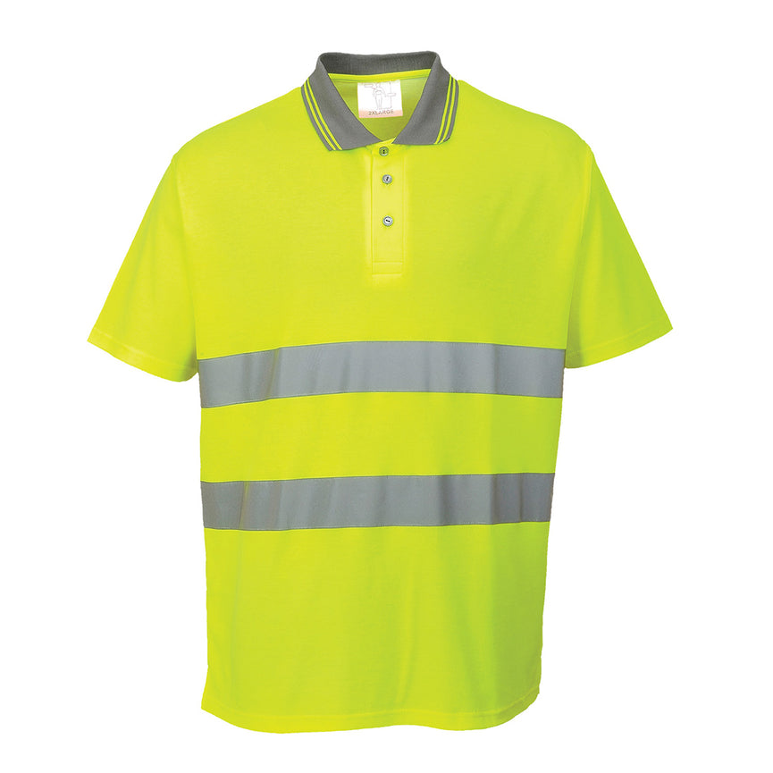 Polo de alta visibilidad Cotton Comfort de manga corta