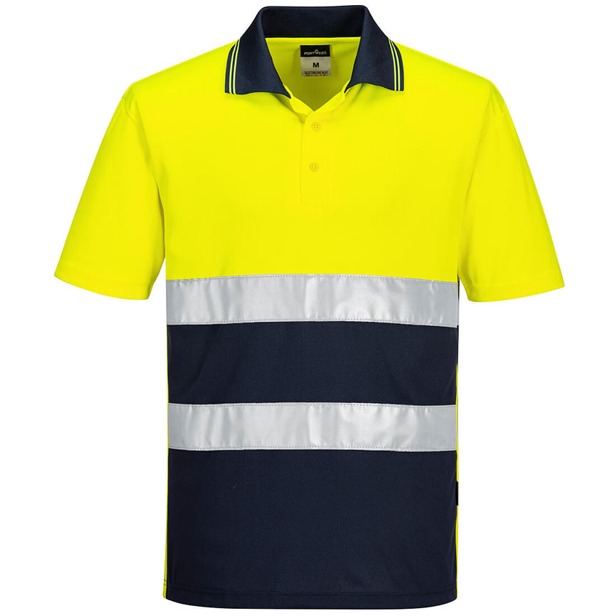 Polo ligero bicolor de alta visibilidad