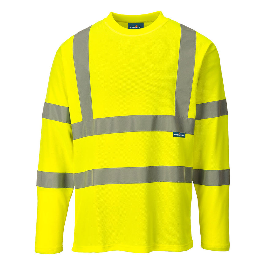 Camiseta Portwest de alta visibilidad Cotton Comfort manga larga