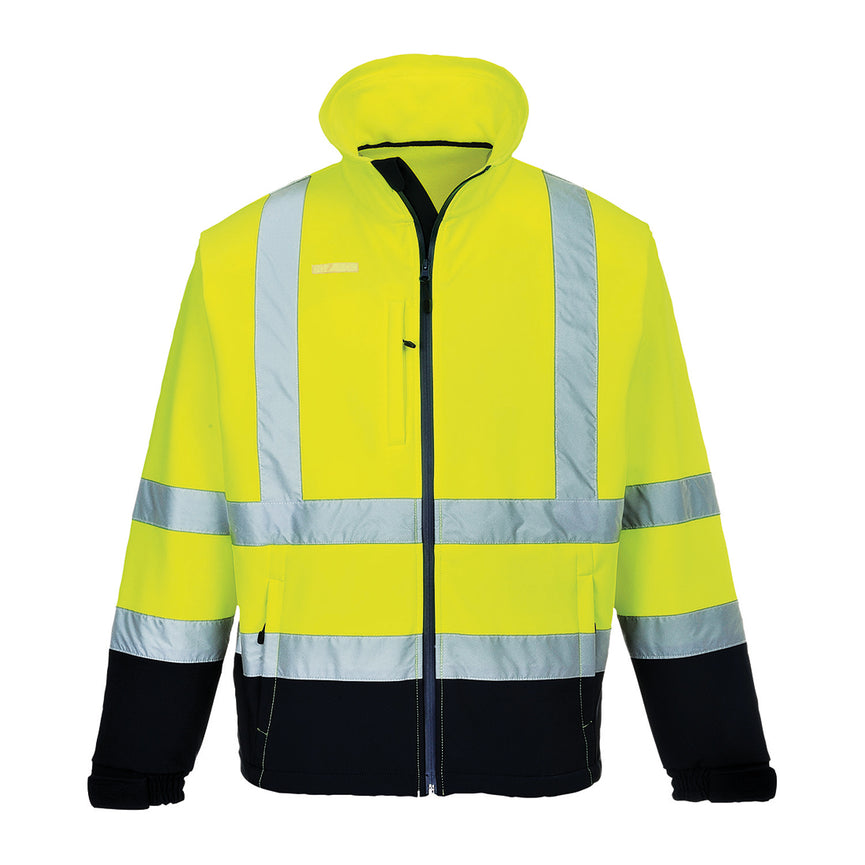 Softshell Portwest de alta visibilidad Contrast (3 capas)