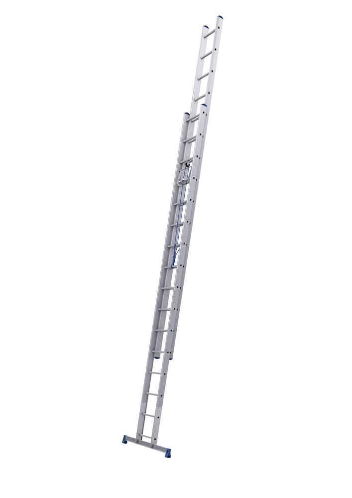 Escalera extensible de cuerda Starline 2x16, diseñada para profesionales, con cuerda anti-UV, peldaños antideslizantes y máxima estabilidad.