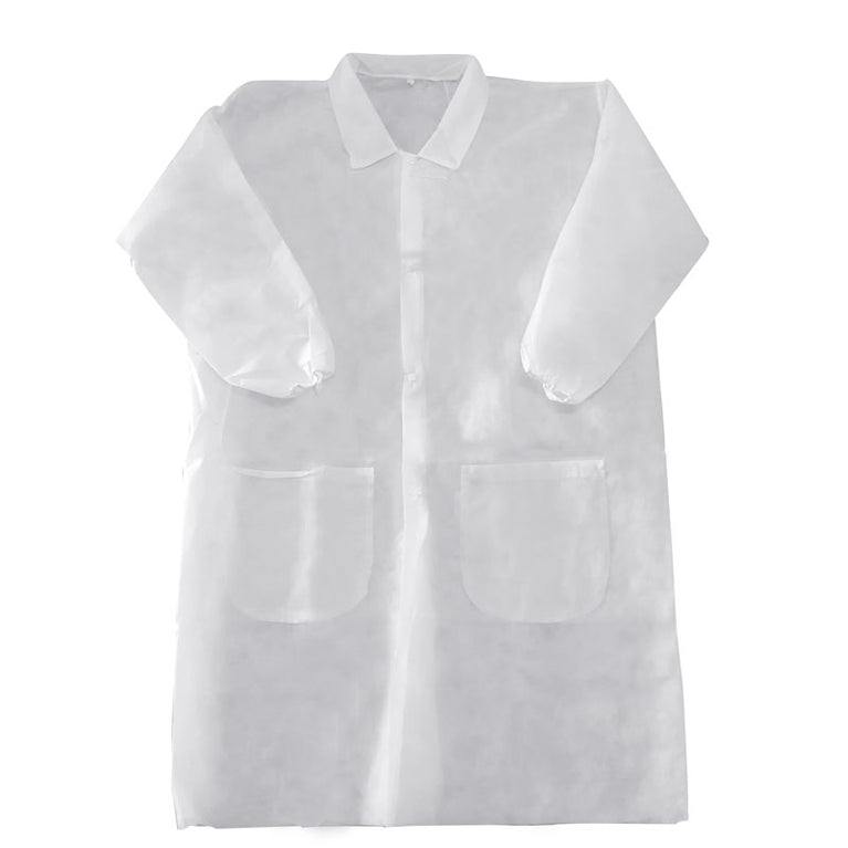 LAB-COAT, bata laboratorio de polipropileno blanca 67x104 cm-Protexton